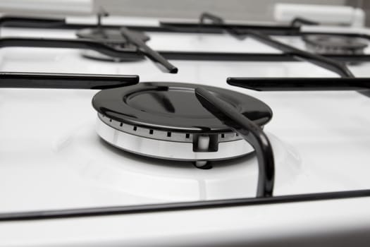 gas stove in the background