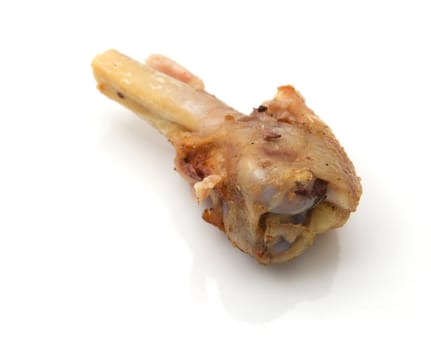 gnawed bones from chicken