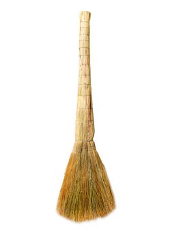 broom on white background