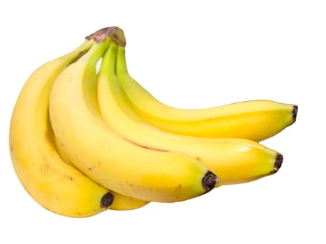 fresh bananas on white background