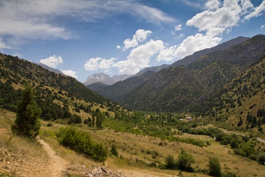 beautiful mountains in Kazakhstan