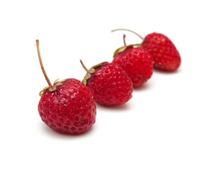 strawberries on a white background