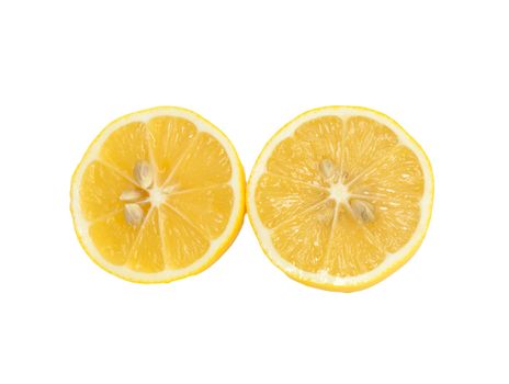 lemon cut into two parts