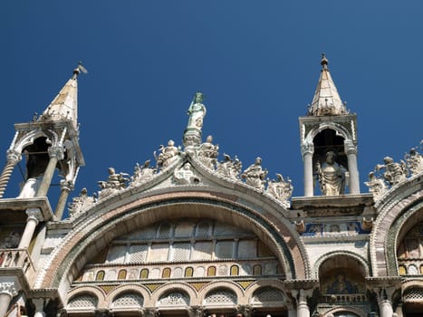 Venice - The basilica St Mark's. Mosaic from upper facade