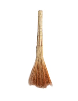 broom on white background