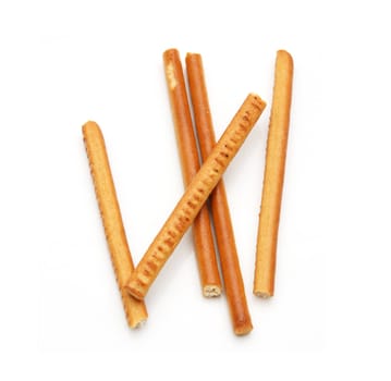 crispy straw on white background 