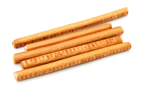 crispy straw on white background 