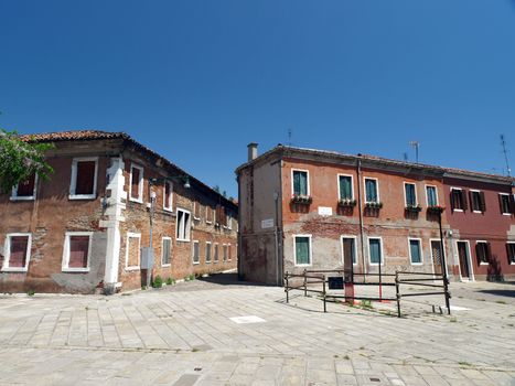 Garibaldi street near vaporetto station at Murano Island, Italy 