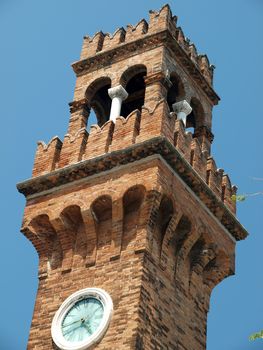 the bell tower of San Giacomo, Murano island 