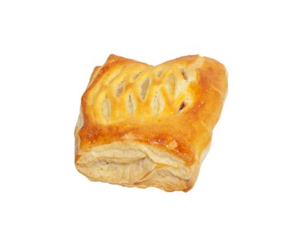 bun with sugar isolated on a white background