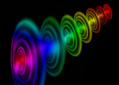 abstract colorful on dark background