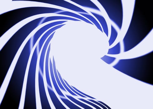 Abstract swirl dark blue, white background