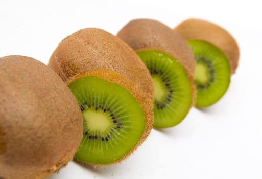 Kiwi on white background