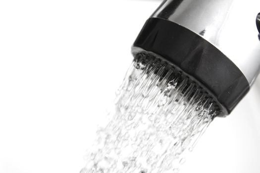 shower on a white background