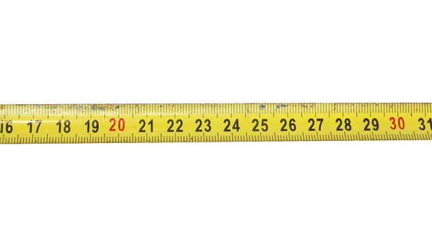 tape measure isolated on white background 