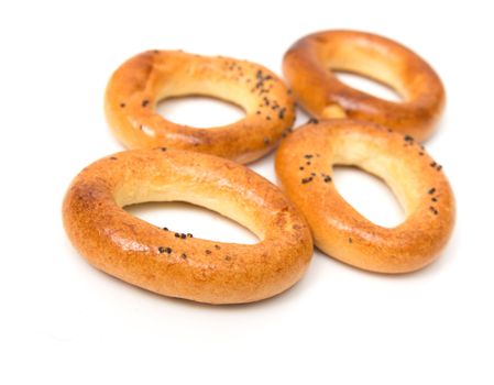 four roll on white background