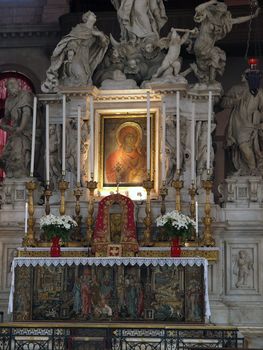  Santa Maria Della Salute was built as a thanks or offering to the Virgin Mary against he plague which had taken almost a third of the Venice's population in 1630.
