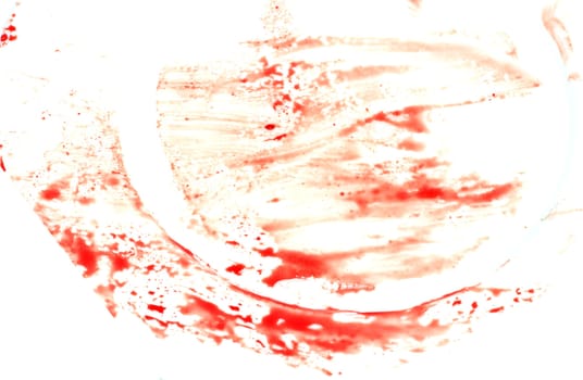 blood imprint on white