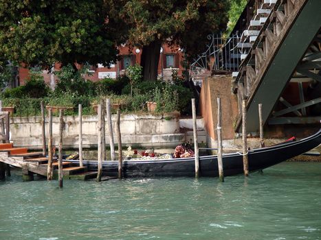 Venice - Gondola at the bridge Academia