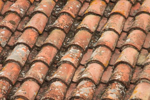 Tile roof in medieval a city