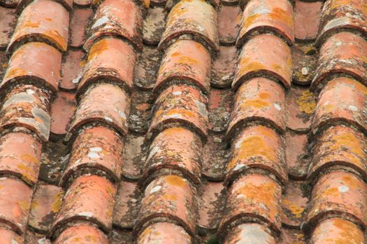 Tile roof in medieval a city