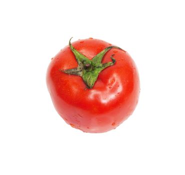 fresh tomato  isolated on white 