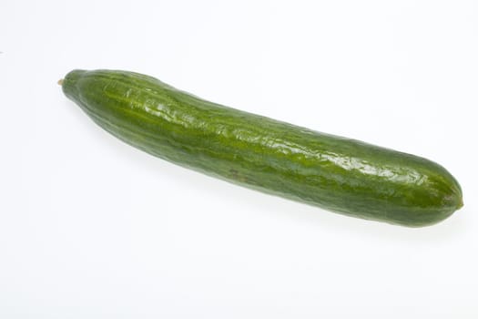 The green cucumber isolated on white background 