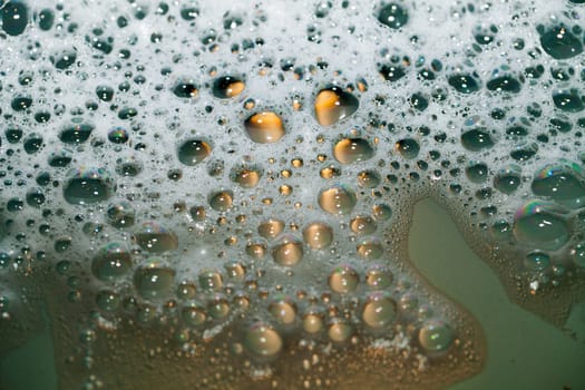 closeup of bubbles in water 