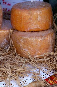 Cheese, street market in Italy