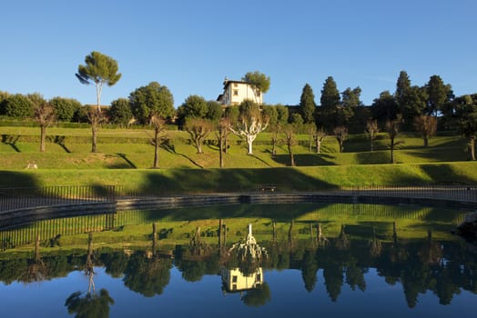 The famous Boboli Gardens in Florence Tuscany Italy - XV-XIX century