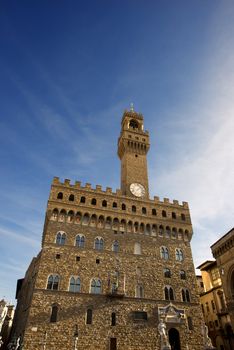 Palazzo Vecchio in Piazza della Signoria in Florence, Tuscany Italy