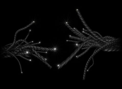 Illustration of a cable broken in the middle