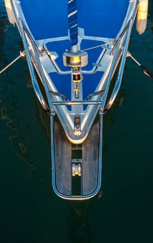 Part of a sailing boat closeup