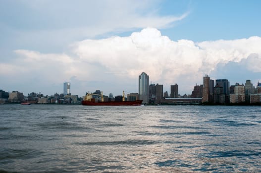 Manhattan and Hudson river