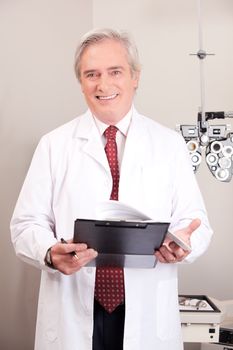 Portrait of doctor in ophthalmology clinic.