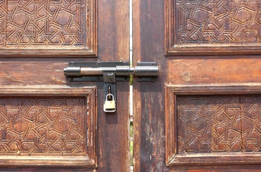 Old door lock door locks doors Teak.