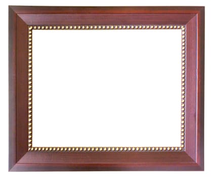 Picture frame Black wood frame in white background.