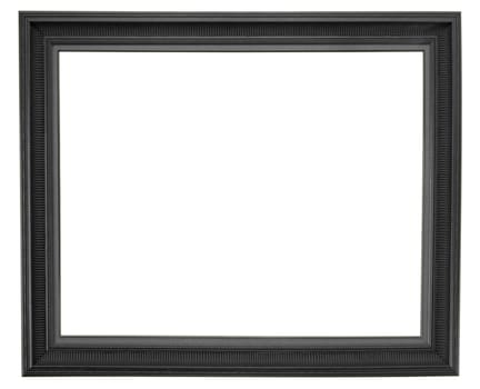 Picture frame Black wood frame in white background.