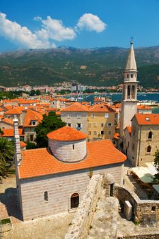 Old town of Budva city in Montenegro
