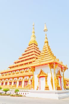 Golden pagoda at the Thai temple
Buddha church at the Thai temple style