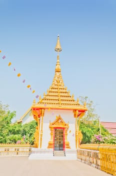 Golden pagoda at the Thai temple
Buddha church at the Thai temple style