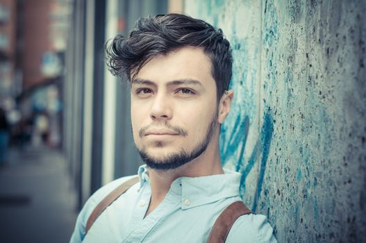 stylish man in the street in the city