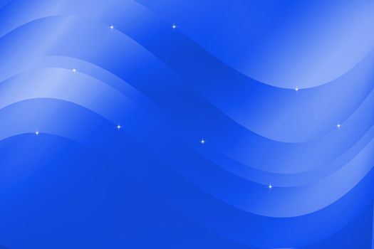 Blue glowing abstract design with wavy and curve