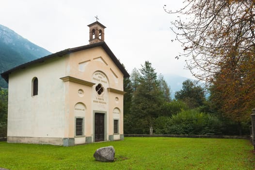 St. John's Church in Saone, Trento, Italy. Chiesetta di San Giovanni a Saone.