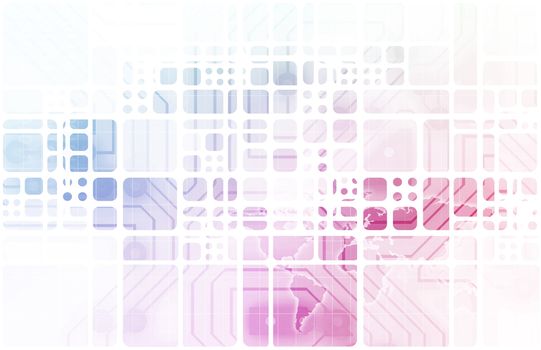 Virtual Technology with Data Network Stream Art
