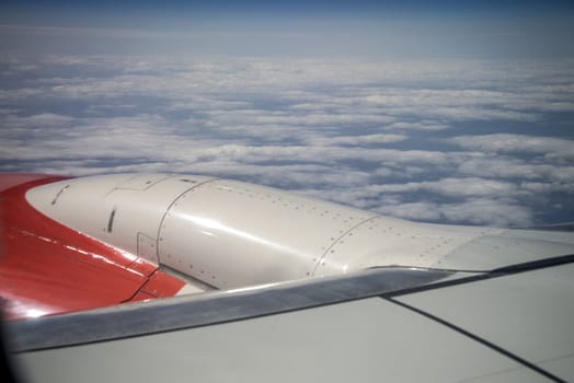 The picture is shot from aircraft seat on the way for holiday in Sharm el Sheik. April 2013.