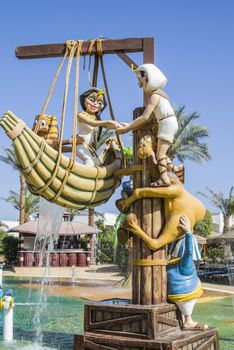 The picture is shot in a water park in Sharm el Sheik, Egypt, April 2013.