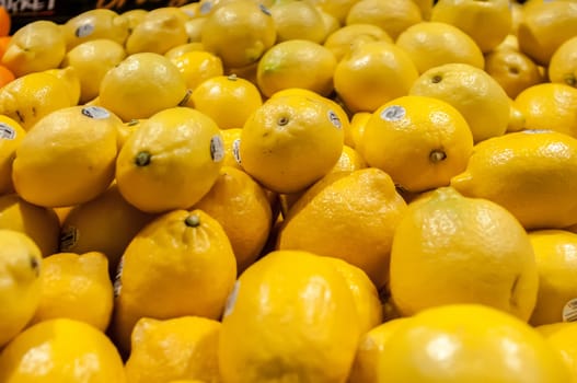 lemon on display at farmers market