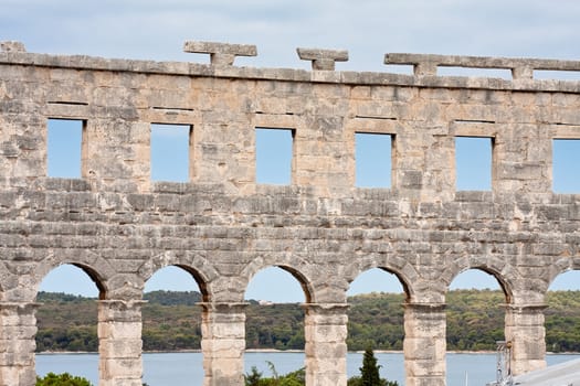 Roman amphitheater in Pula, Croatia