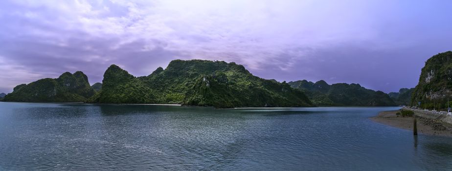 Halong Bay. Cat Hai Pier of Cat Ba Island.